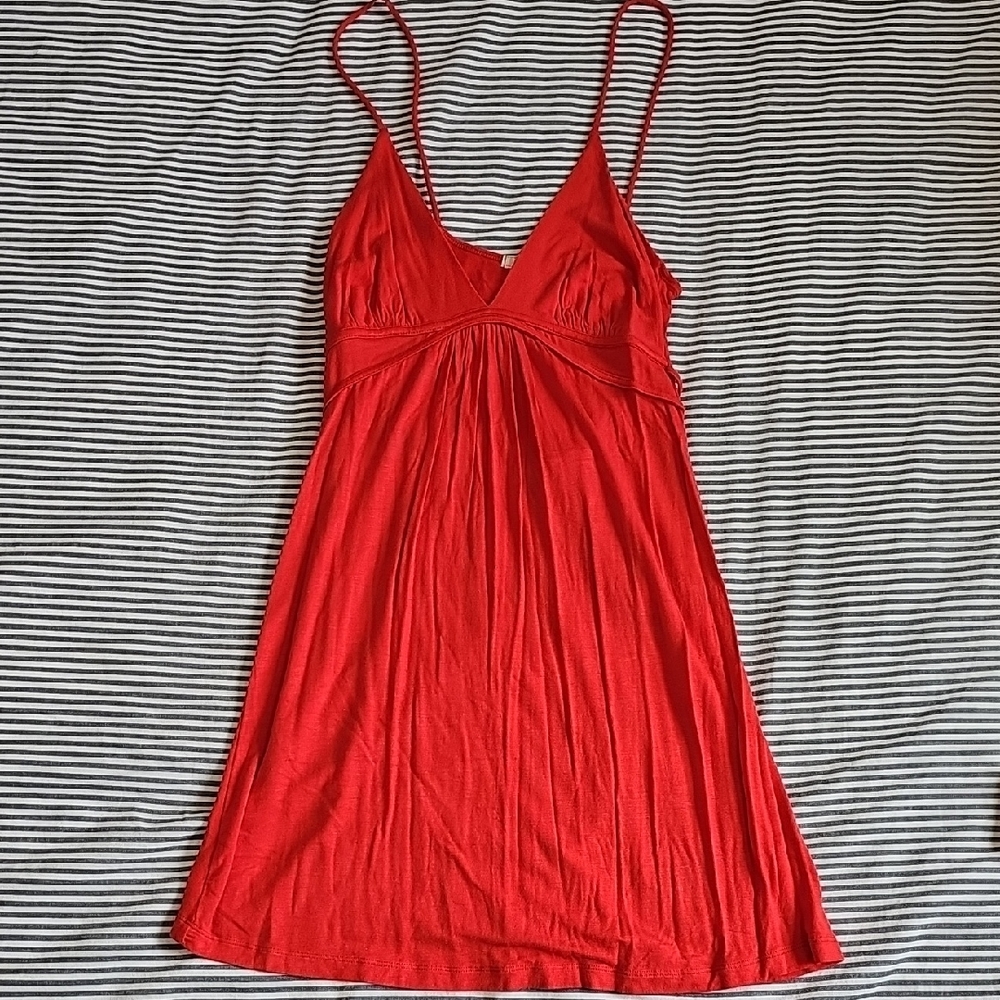 Red Spaghetti Strap Dress